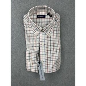 Stantt Shirt Mens Small Multicolor Plaid Classic Fit Sport Button Down Cotton